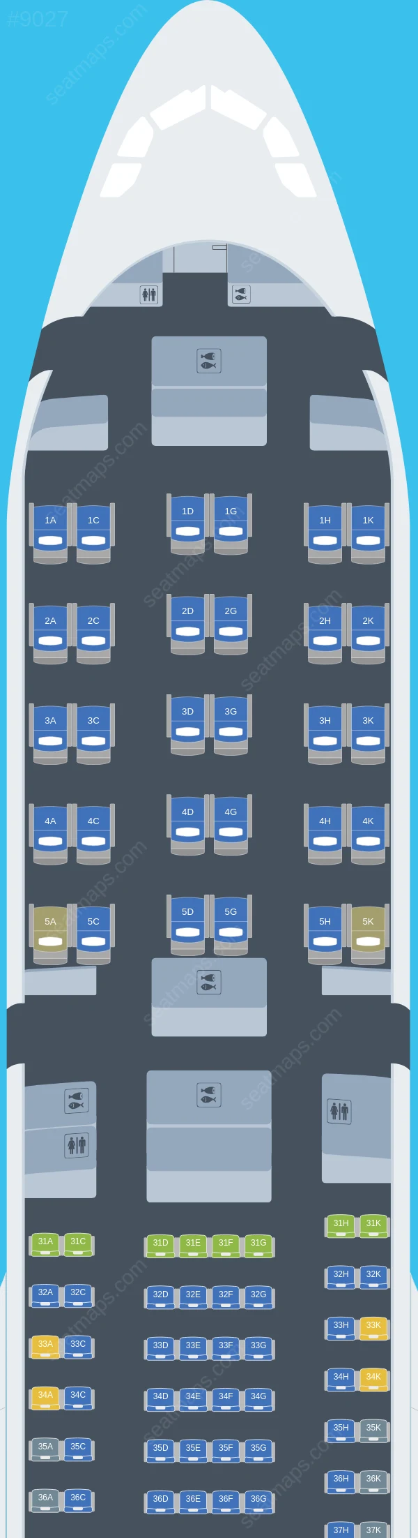 China Southern Airbus A330-300 V.1 seatmap preview