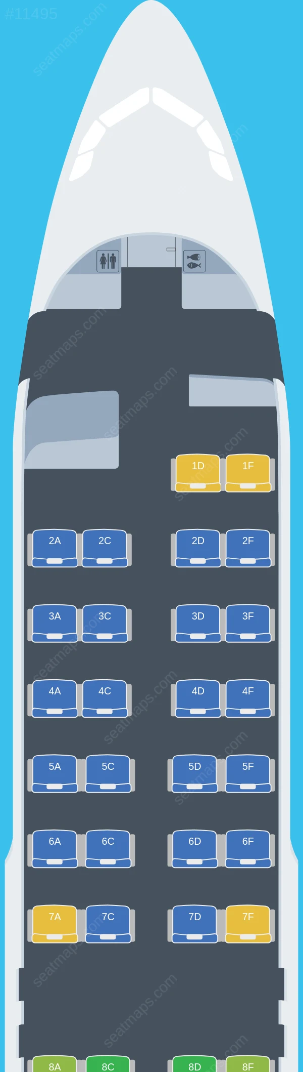 Air Canada Airbus A320-200 V.3 seatmap preview