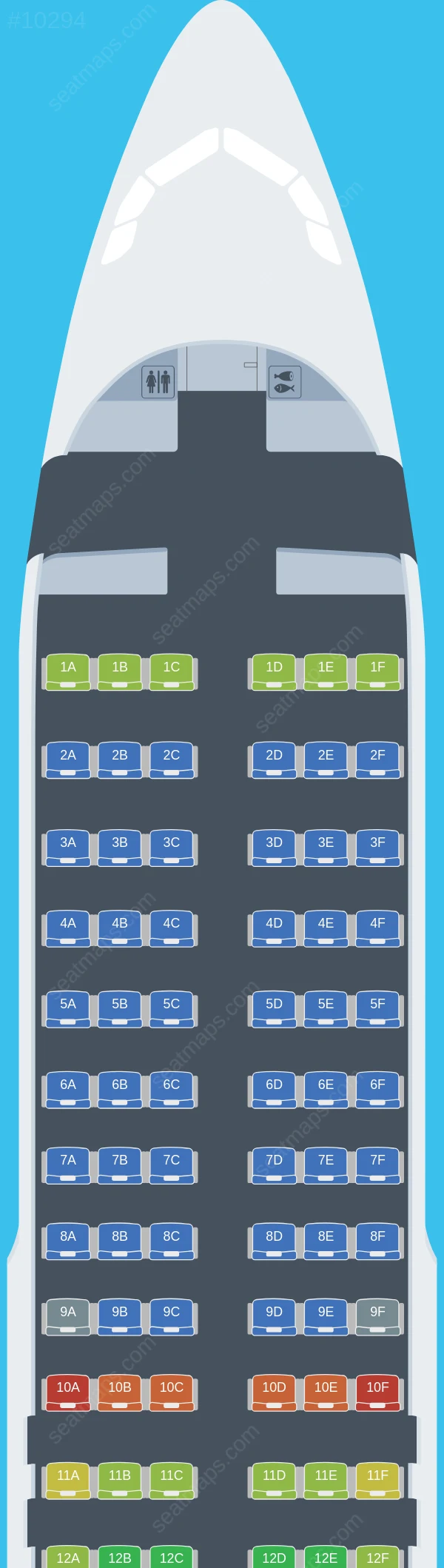 LATAM Airlines Airbus A320-200 V.3 seatmap preview