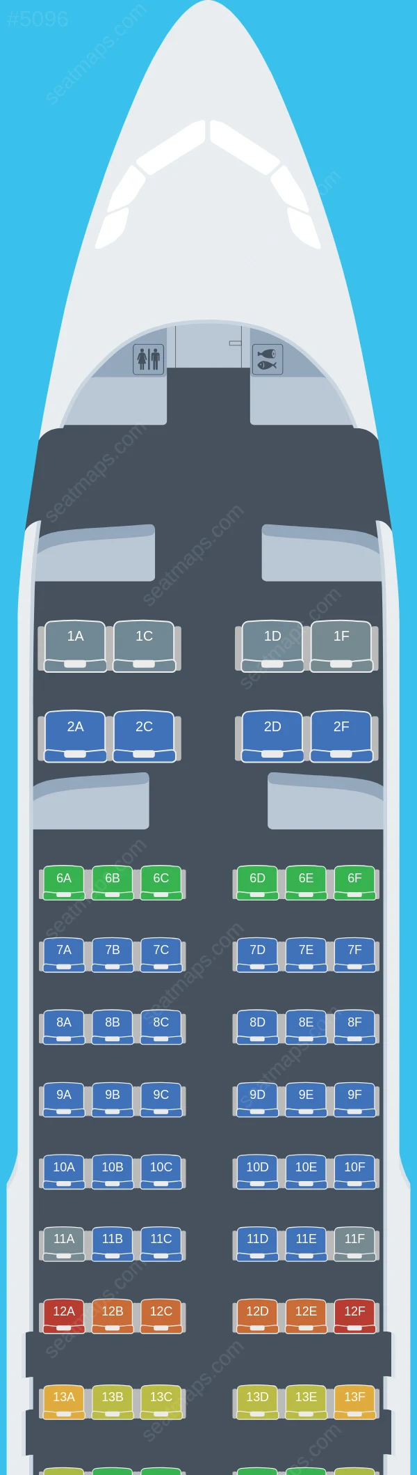 Aeroflot Airbus A320-200 V.1 seatmap preview