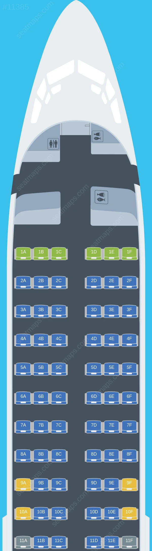 Airseven Boeing 737-400 seatmap preview