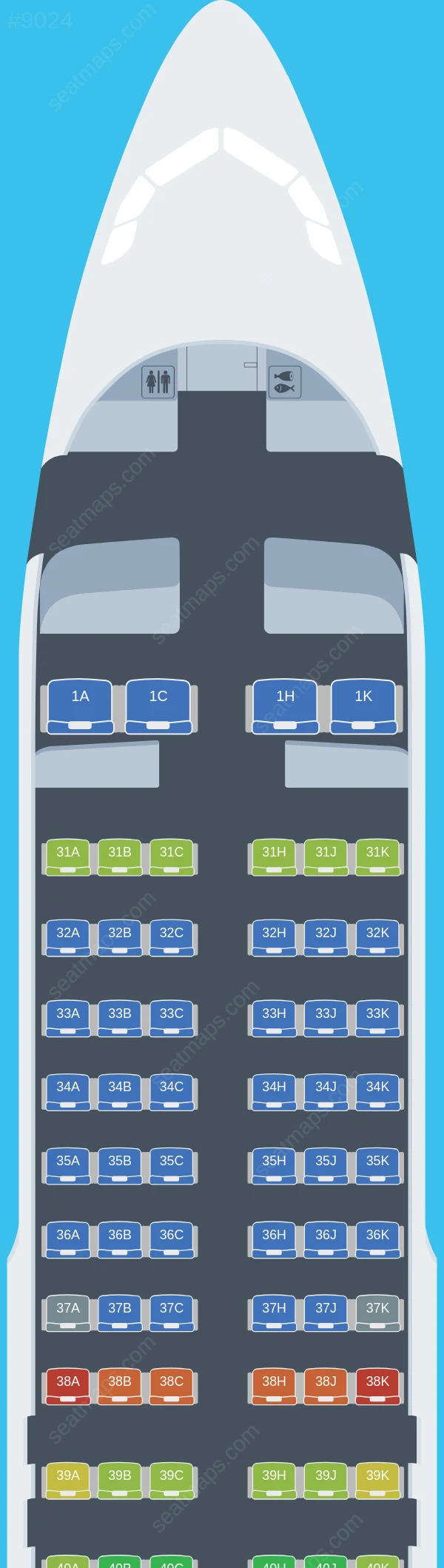 China Southern Airbus A320-200 V.3 seatmap preview