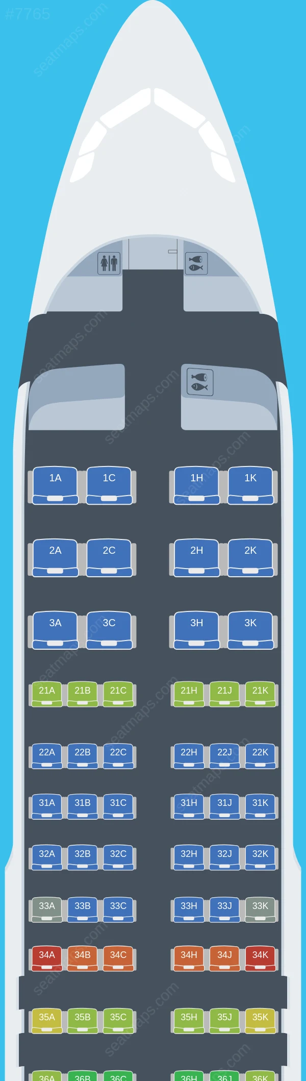 Philippine Airlines - PAL Airbus A320-200 V.2 seatmap preview
