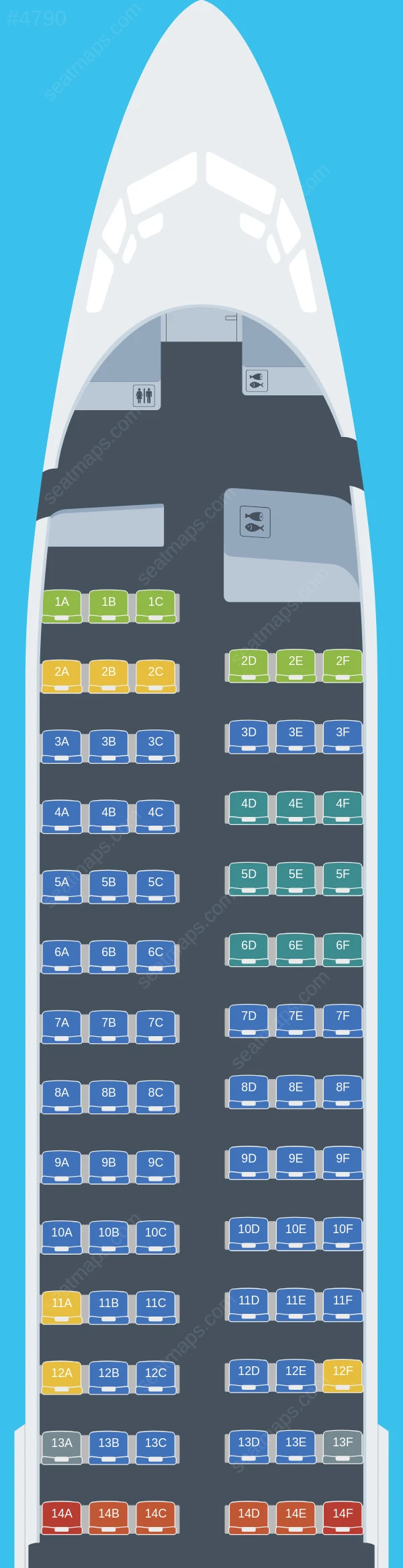 TUI fly (Belgium) Boeing 737-800 seatmap preview