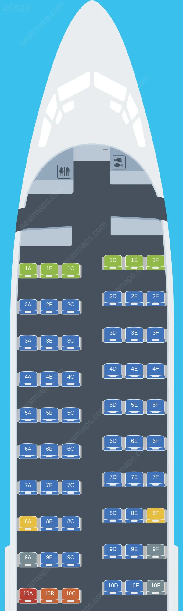 UR Airlines Boeing 737-300 seatmap preview