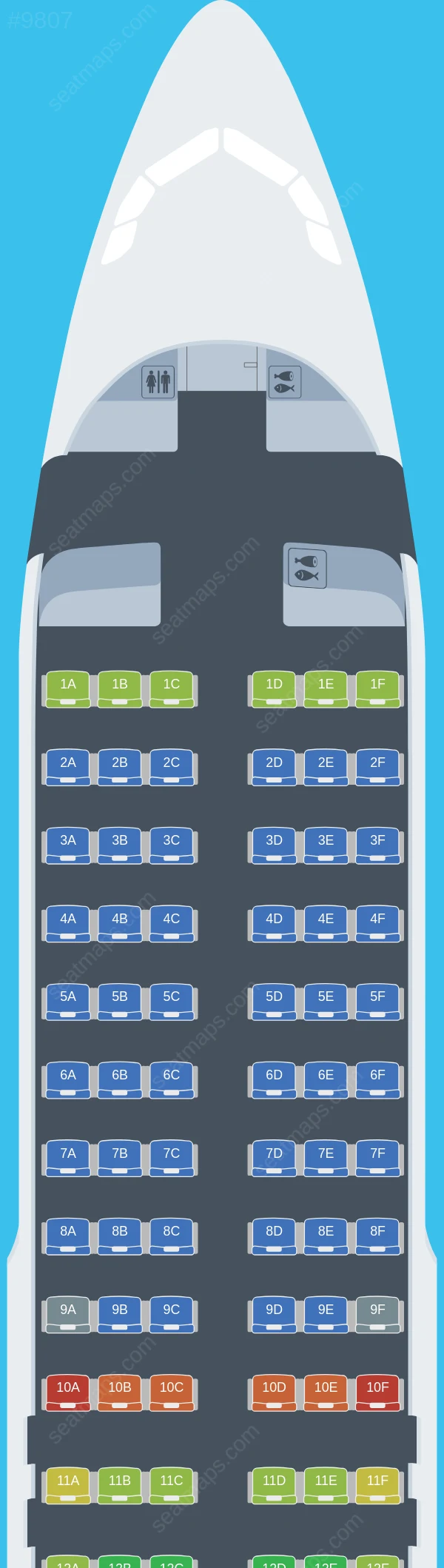 Olympic Air Airbus A320-200 V.2 seatmap preview