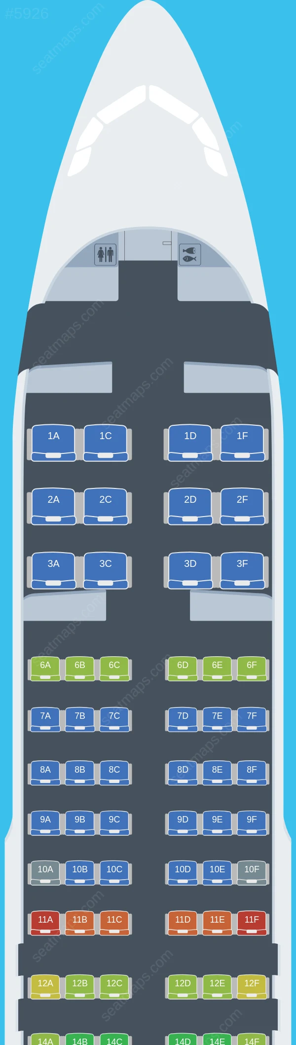 SriLankan Airlines Airbus A320-200 V.3 seatmap preview