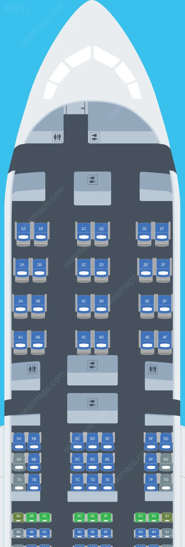 LOT Polish Airlines Boeing 787-9 seatmap preview