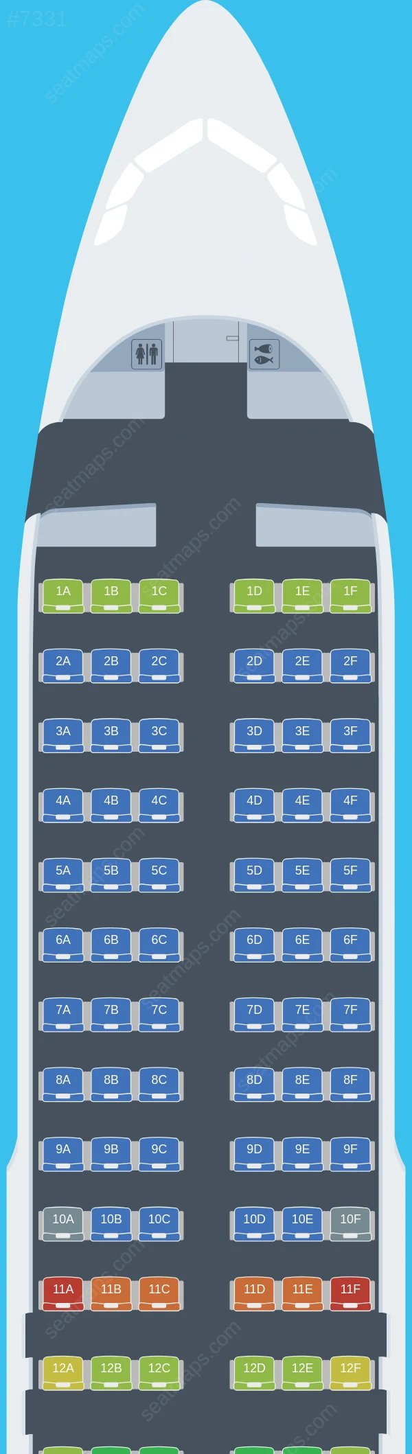 Iberia Express Airbus A320-200 seatmap preview
