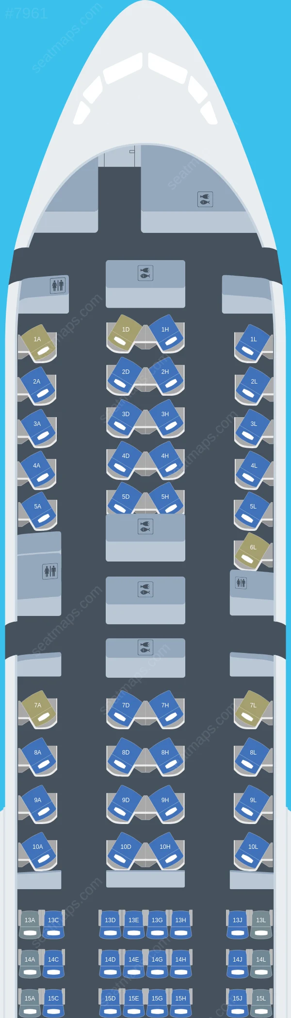 American Airlines Boeing 777-200ER V.1 seatmap preview