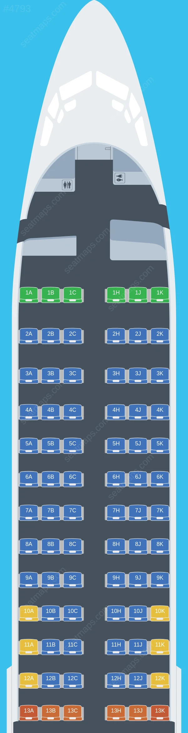 Spring Airlines Japan Boeing 737-800 seatmap preview