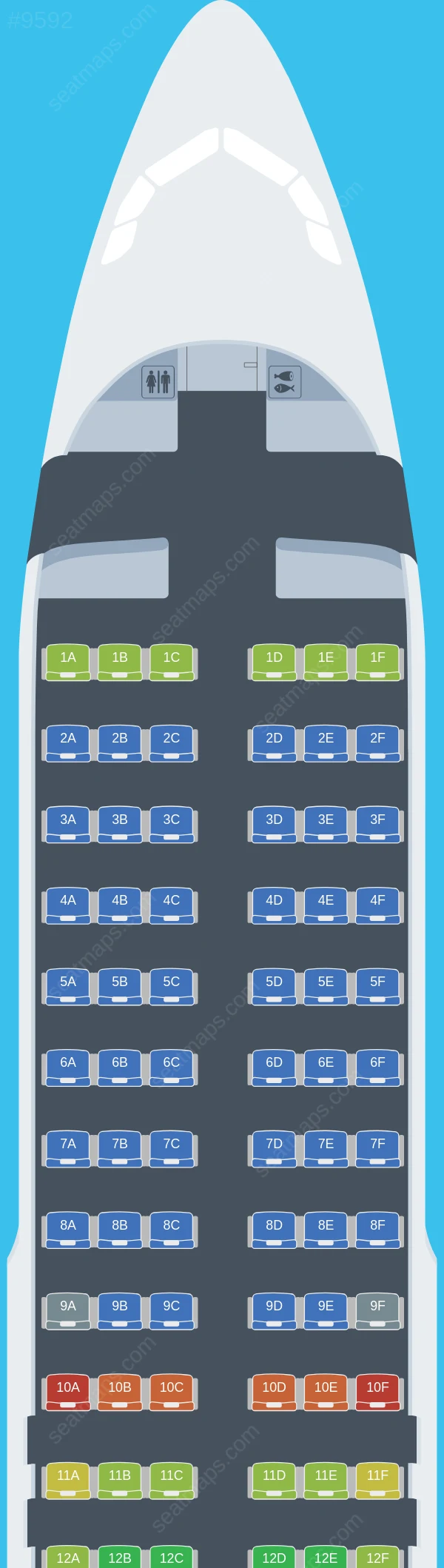 British Airways Airbus A320-200 V.1 seatmap preview