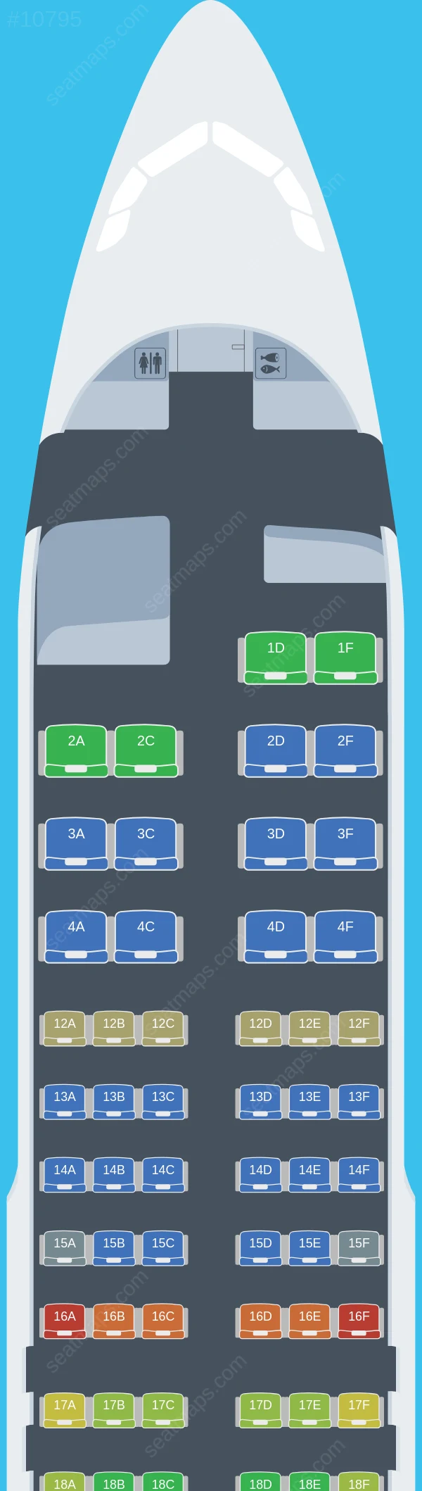 Freedom Airline Express Airbus A320-200 seatmap preview