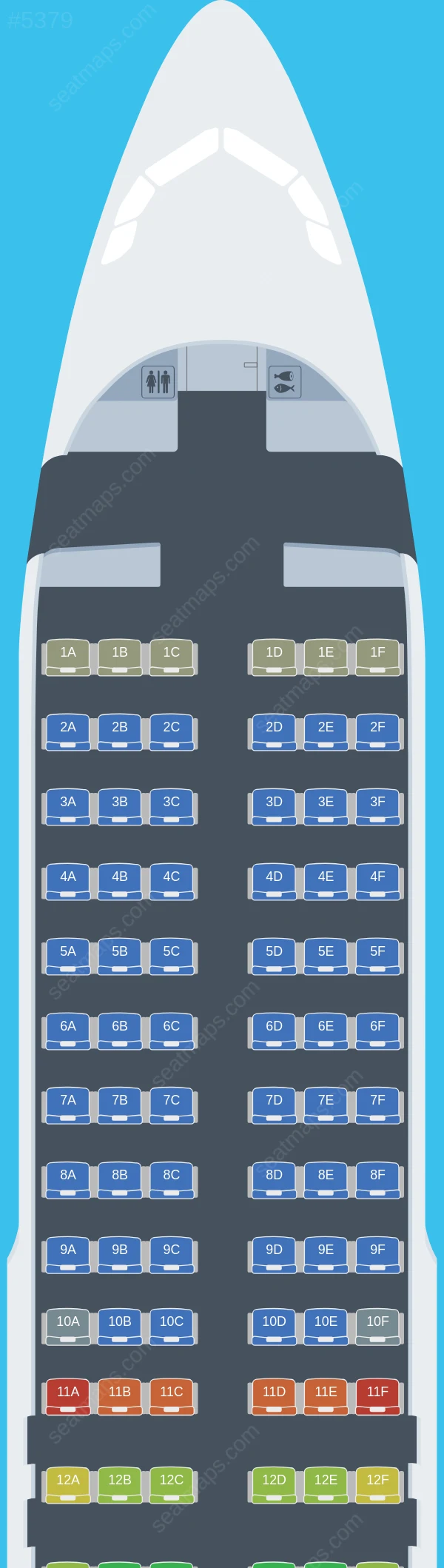 LATAM Airlines Airbus A320-200 V.2 seatmap preview
