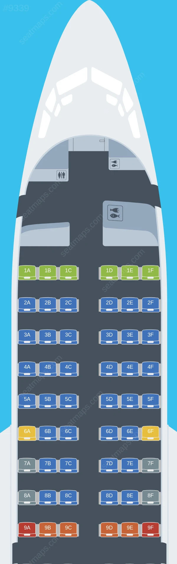 Africa Charter Airline Boeing 737-500 seatmap preview