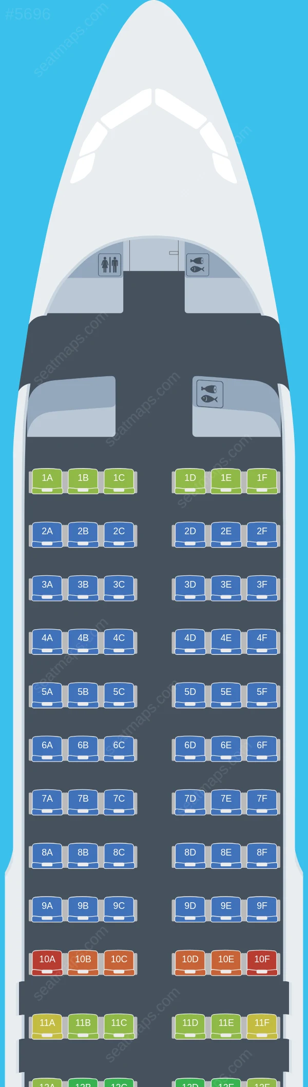 Brussels Airlines Airbus A320-200 seatmap preview