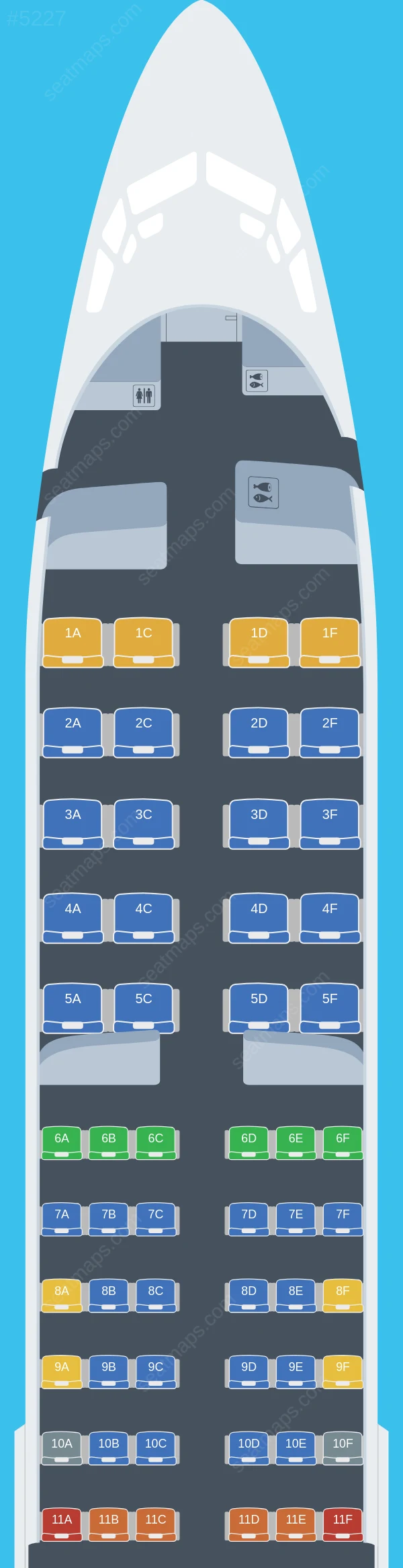 Tassili Airlines Boeing 737-800 seatmap preview