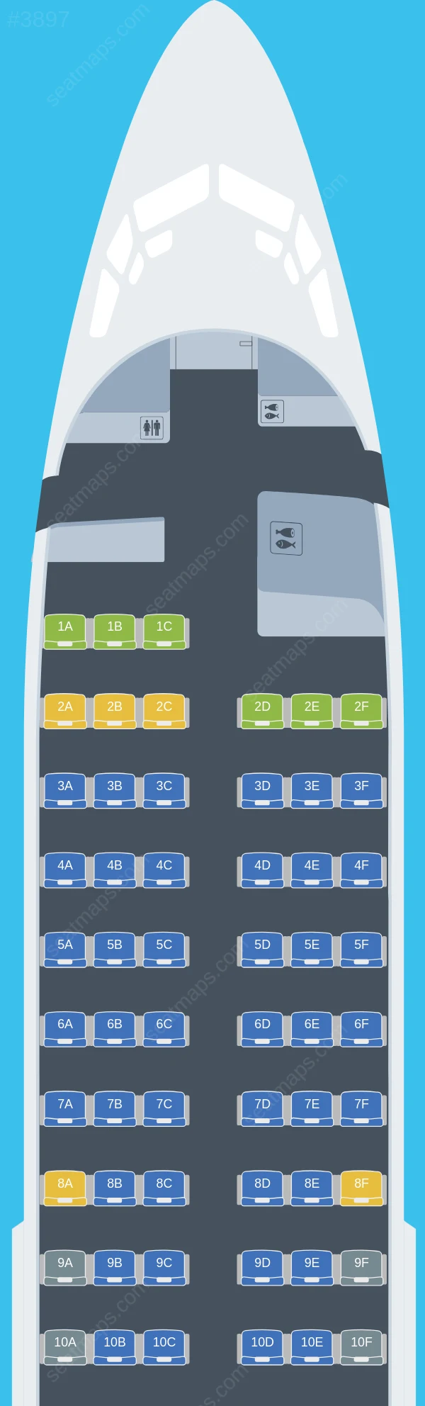 Luxair Boeing 737-700 seatmap preview