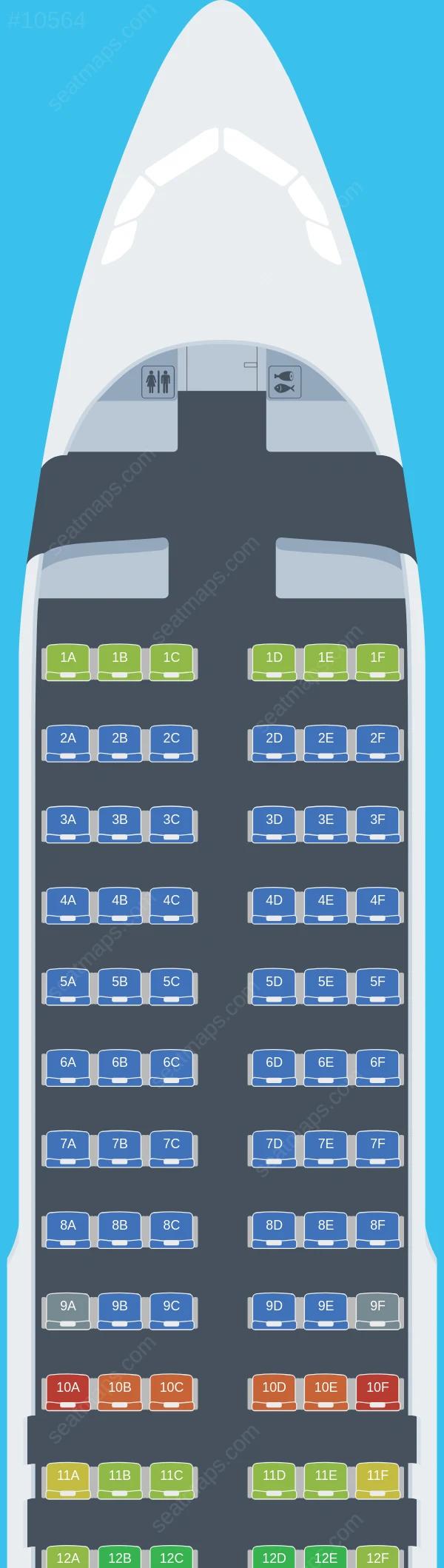 Discover Airlines Airbus A320-200 seatmap preview