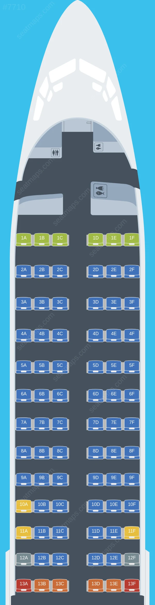 LOT Polish Airlines Boeing 737-800 V.1 seatmap preview