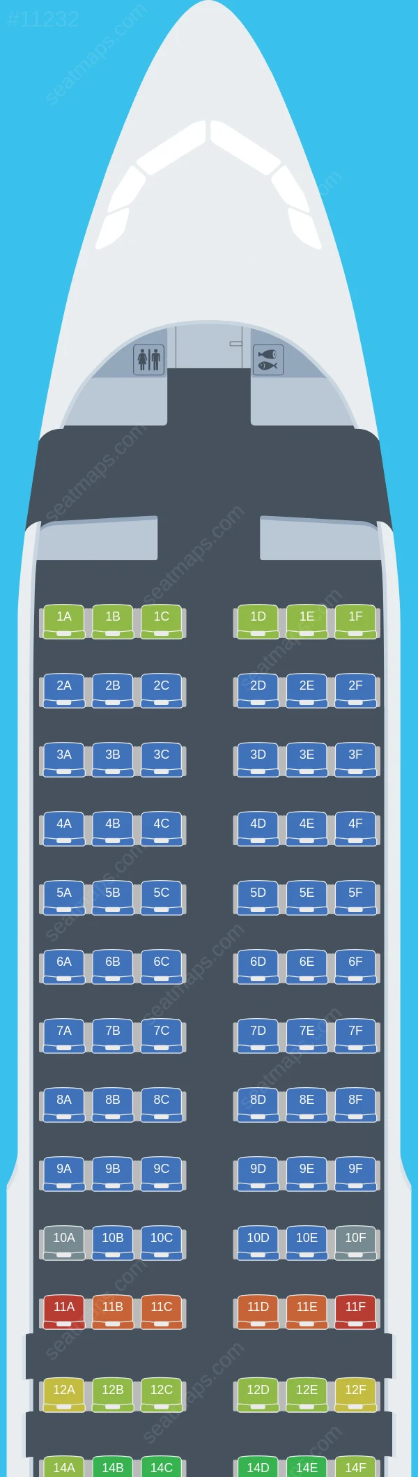 Network Aviation Airbus A320-200 V.3 seatmap preview