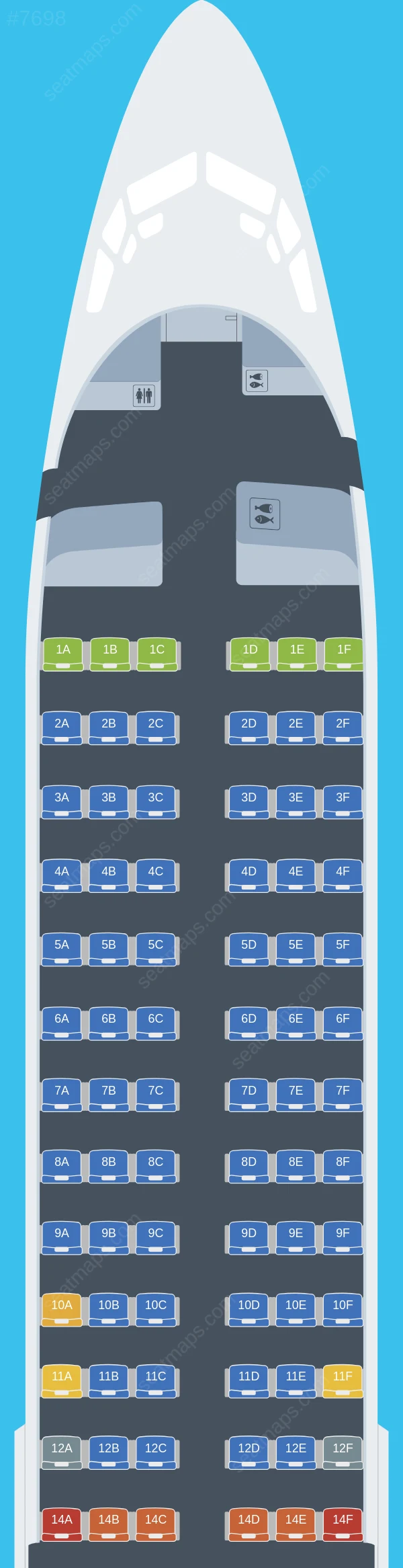 KLM Boeing 737-800 seatmap preview