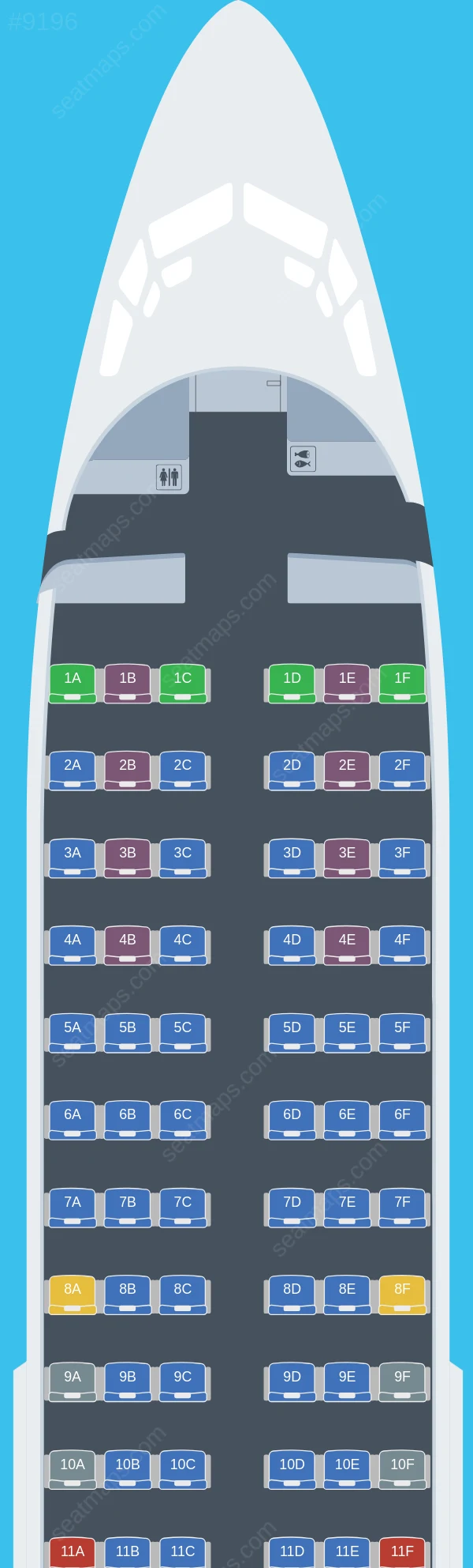 FlyEgypt Boeing 737-700 seatmap preview