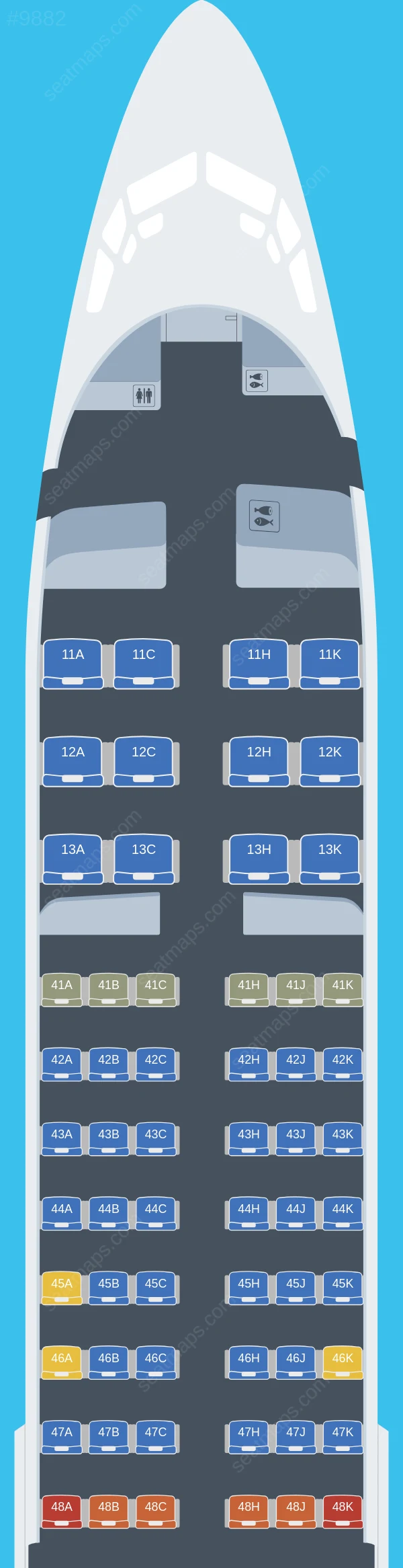 Singapore Airlines Boeing 737-800 seatmap preview