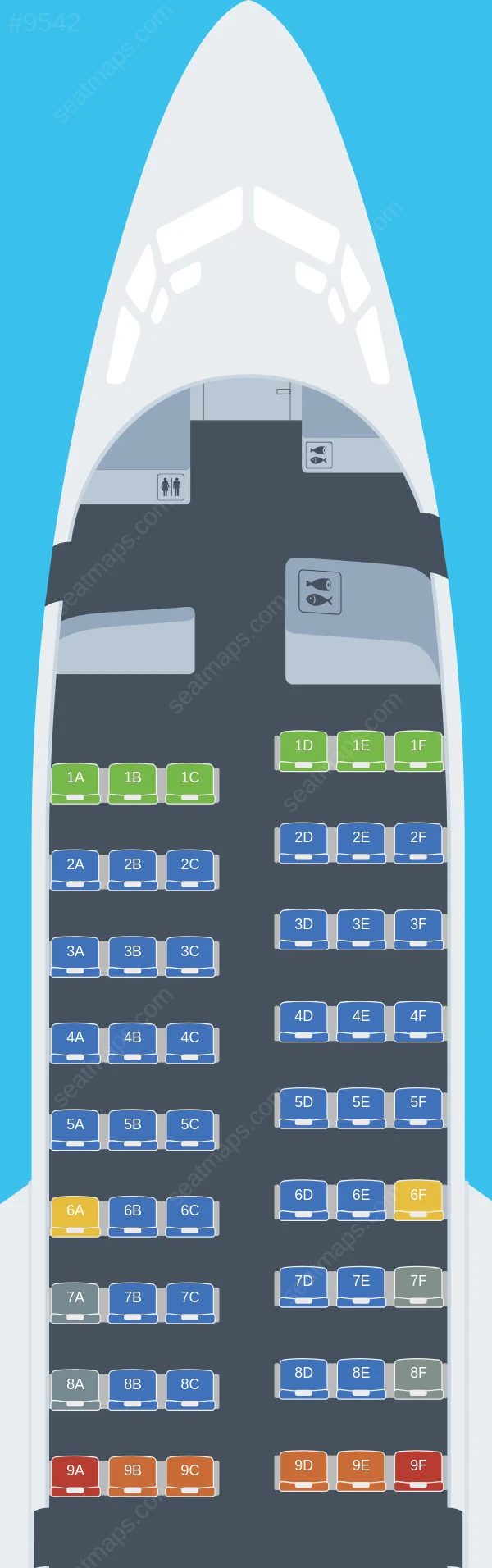 Varesh Airlines Boeing 737-500 V.1 seatmap preview