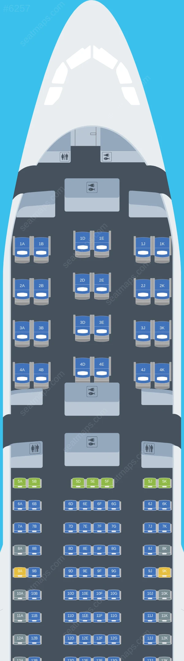 Turkish Airlines Airbus A330-200 V.1 seatmap preview