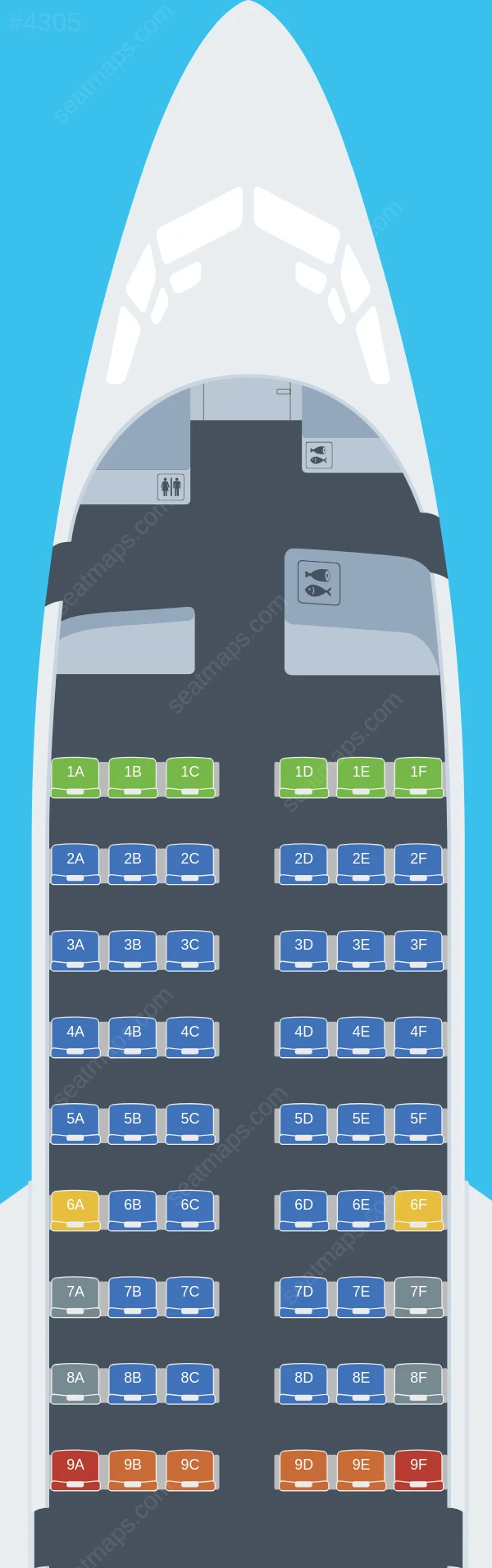 Air North Boeing 737-500 seatmap preview