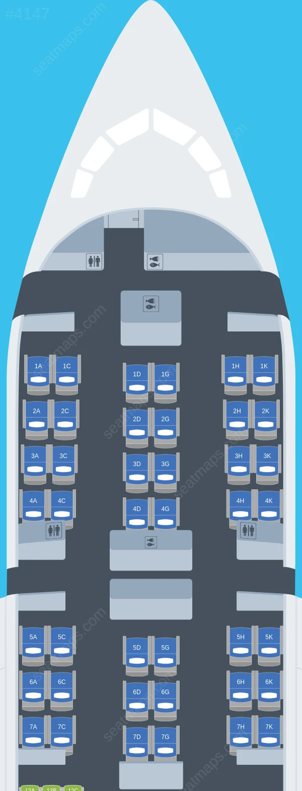 ANA - All Nippon Airways Boeing 787-8 V.1 seatmap preview