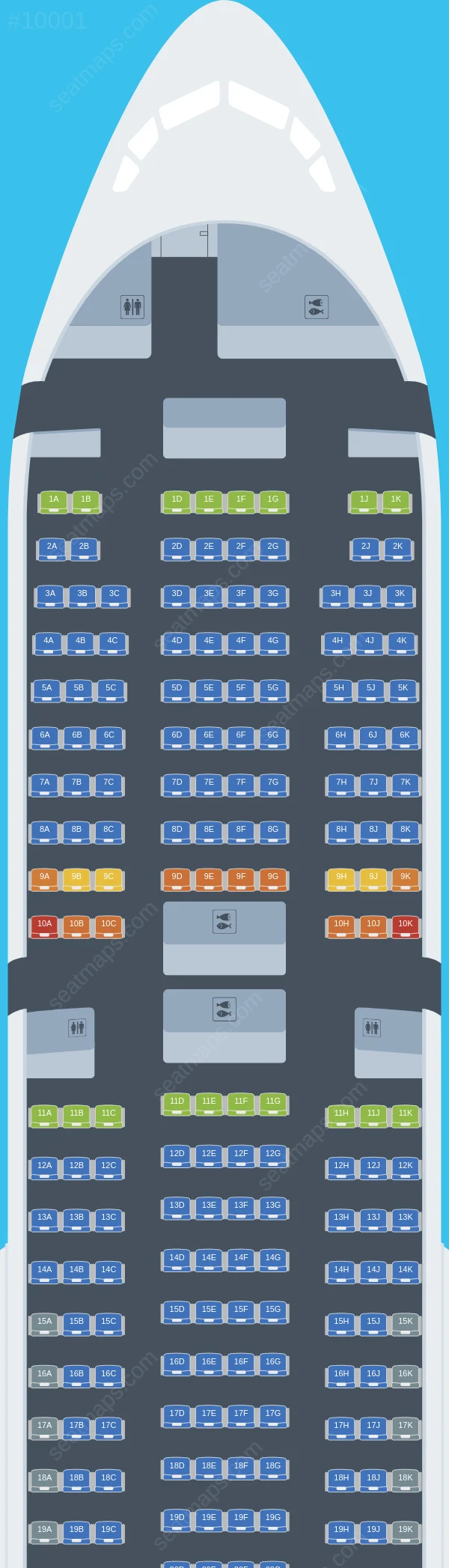 Red Wings Airlines Boeing 777-200ER seatmap preview