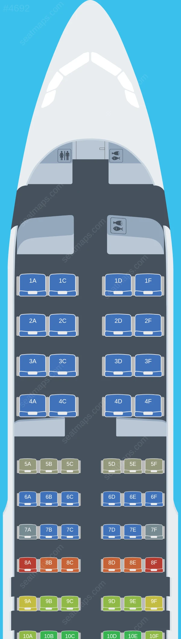 Lao Airlines Airbus A320-200 V.1 seatmap preview