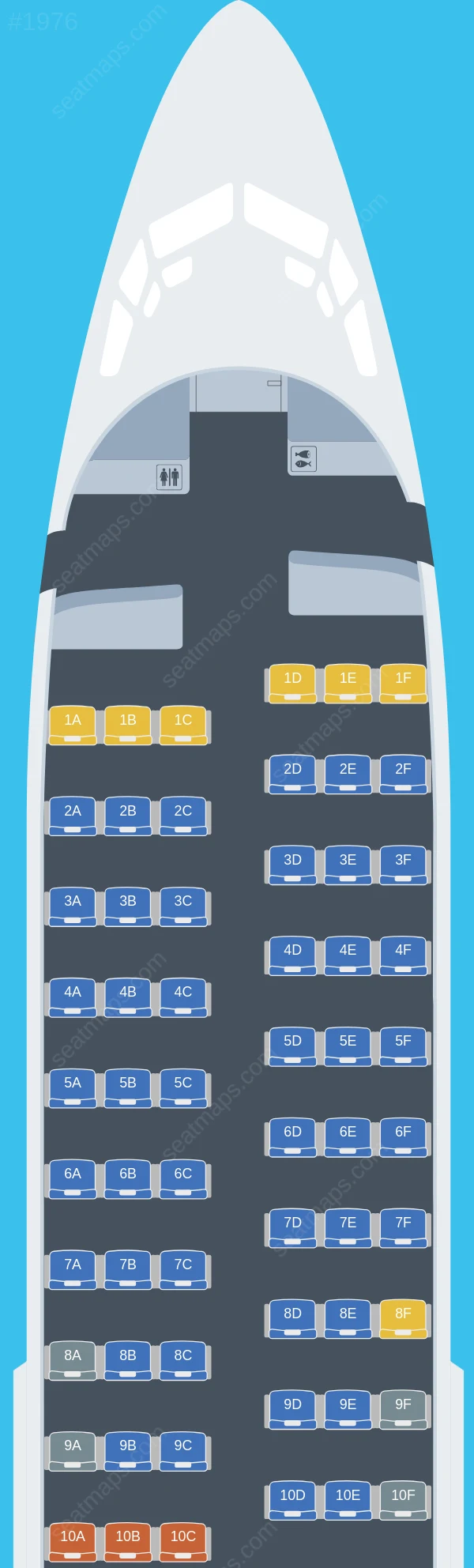 Southwest Airlines Boeing 737-700 seatmap preview