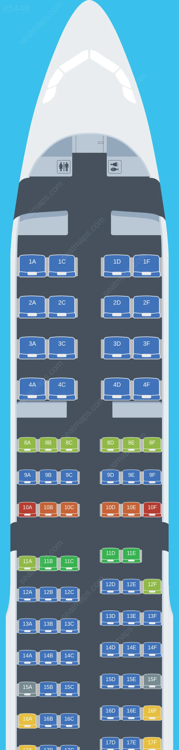American Airlines Airbus A321-200 V.3 seatmap preview