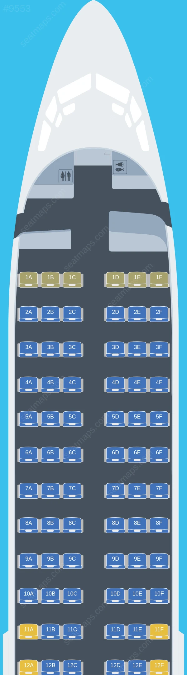 Jonika Airlines Boeing 737-400 V.1 seatmap preview