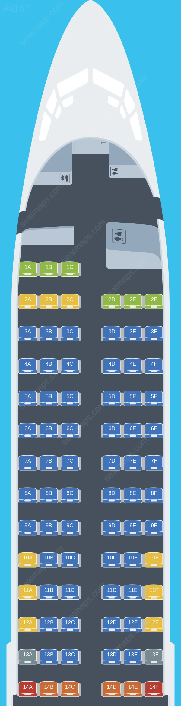 Nordwind Airlines Boeing 737-800 seatmap preview