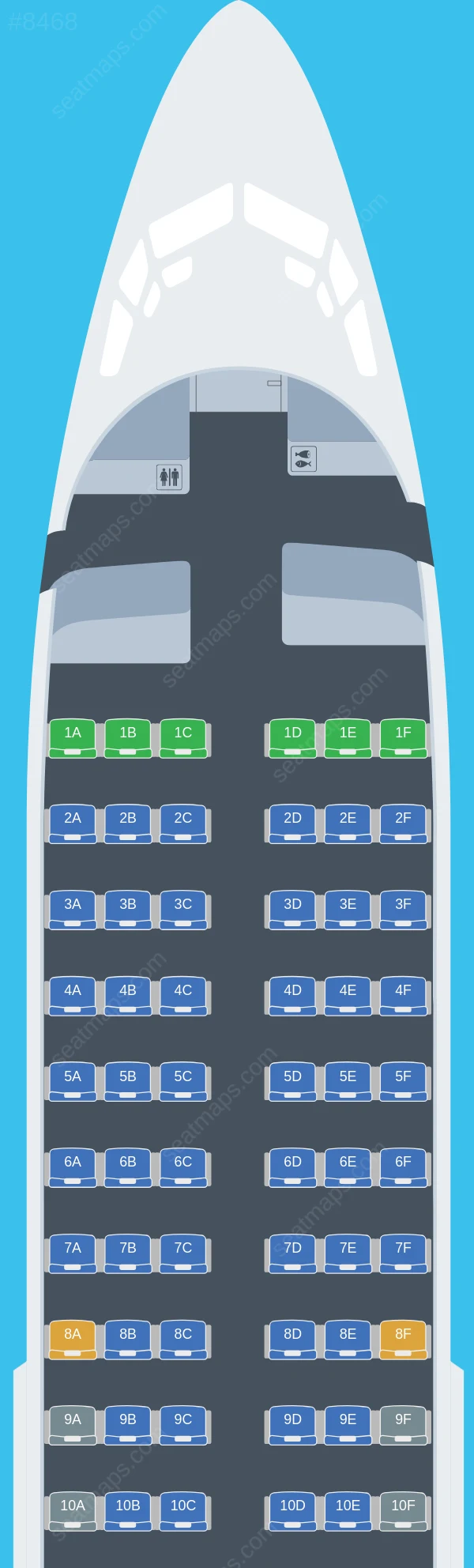 China United Airlines Boeing 737-700 seatmap preview