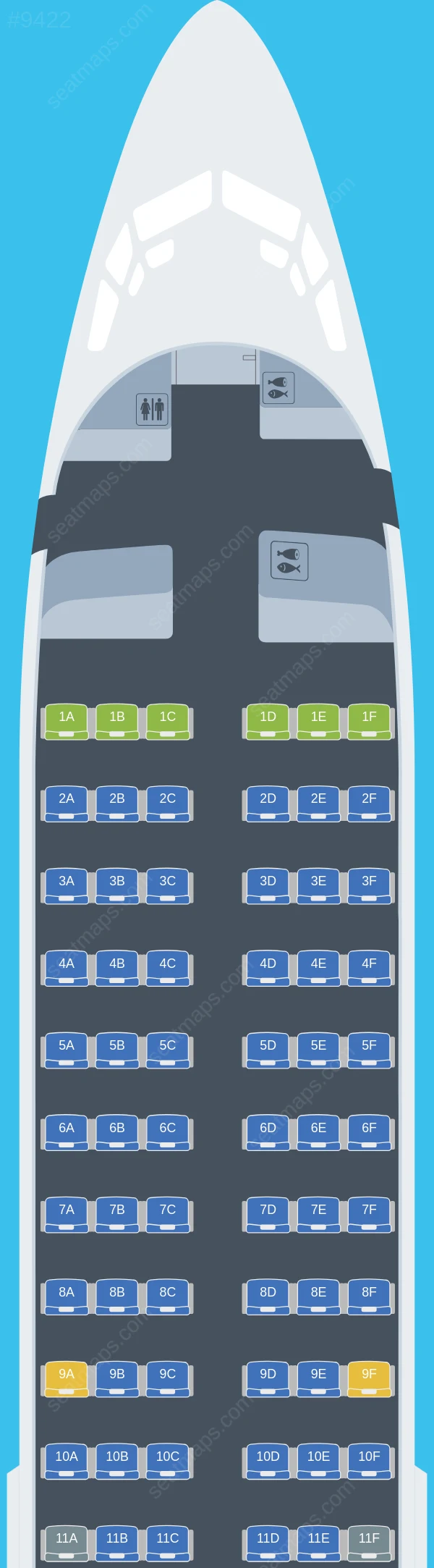 AlMasria Universal Airlines Boeing 737-400 seatmap preview