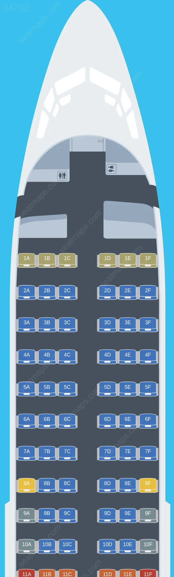 TUI fly (Belgium) Boeing 737-700 seatmap preview