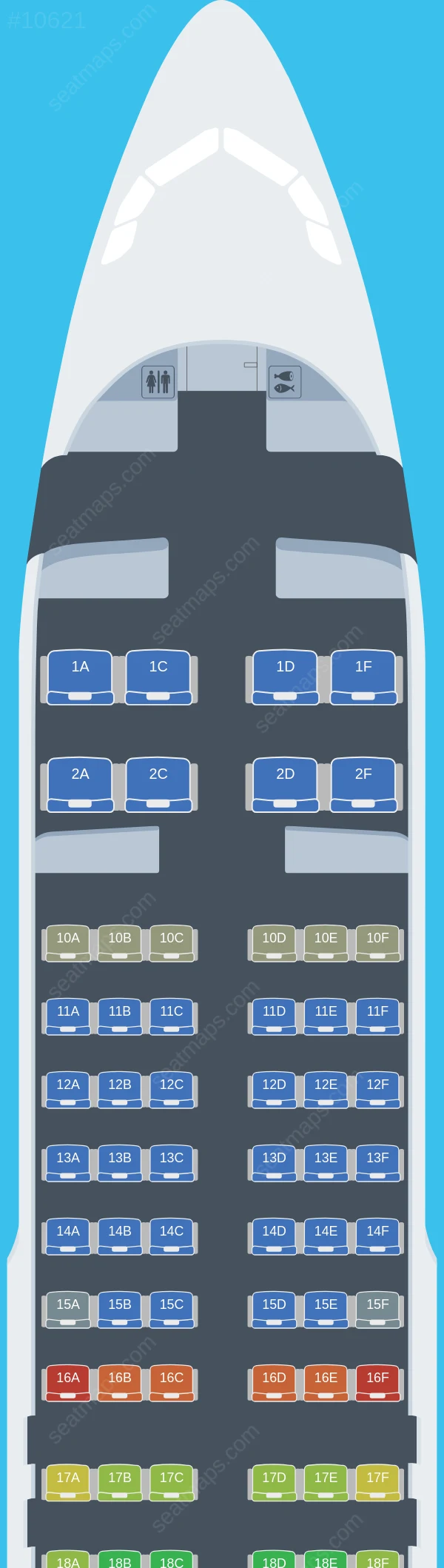 FITS Aviation Airbus A320-200 seatmap preview