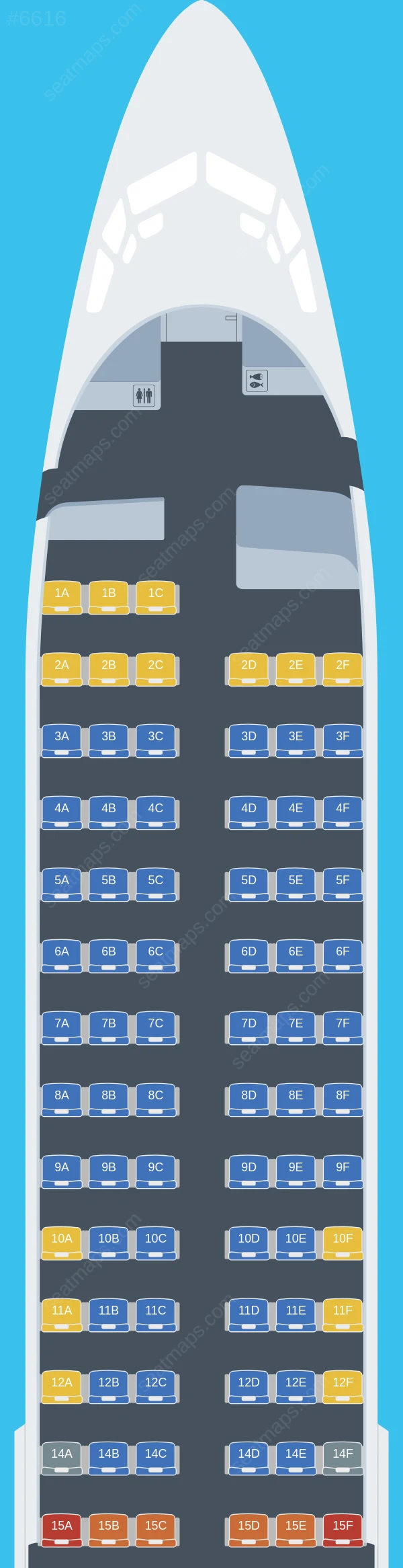 Corendon Airlines Europe Boeing 737-800 seatmap preview
