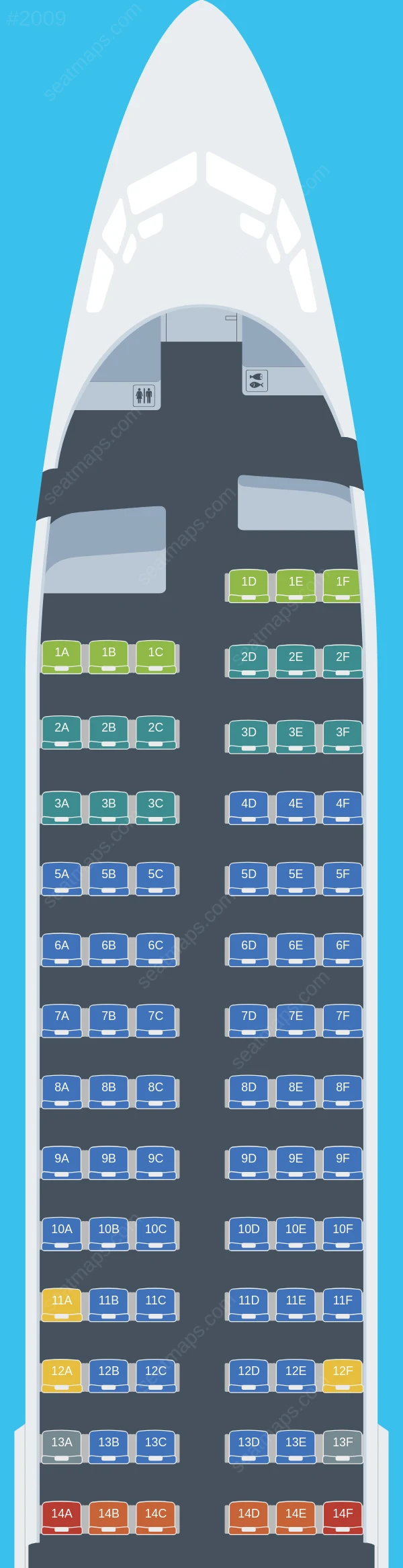 SpiceJet Boeing 737-800 V.2 seatmap preview