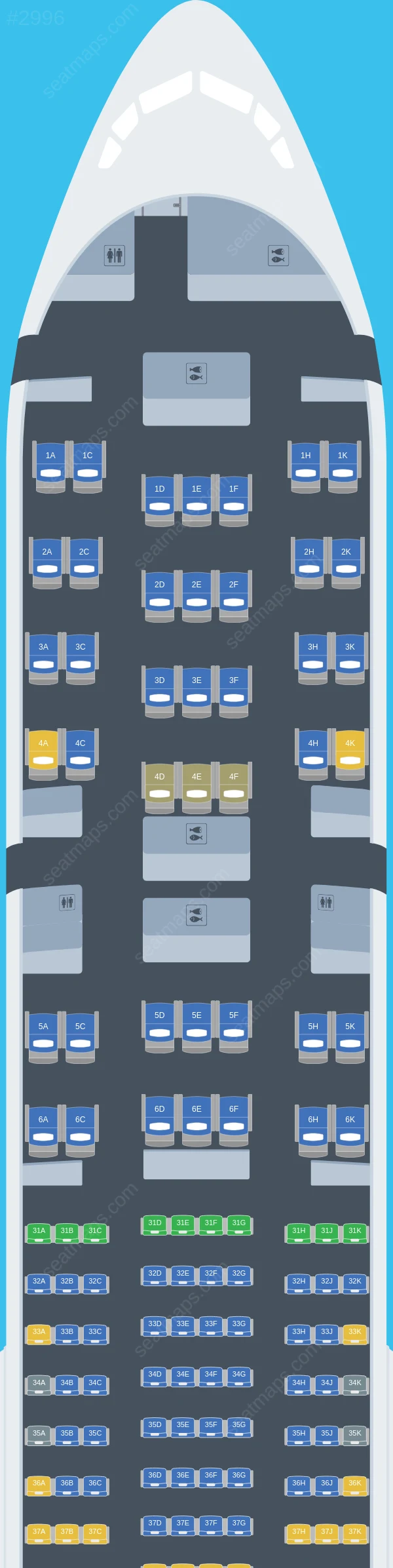 Philippine Airlines - PAL Boeing 777-300ER seatmap preview