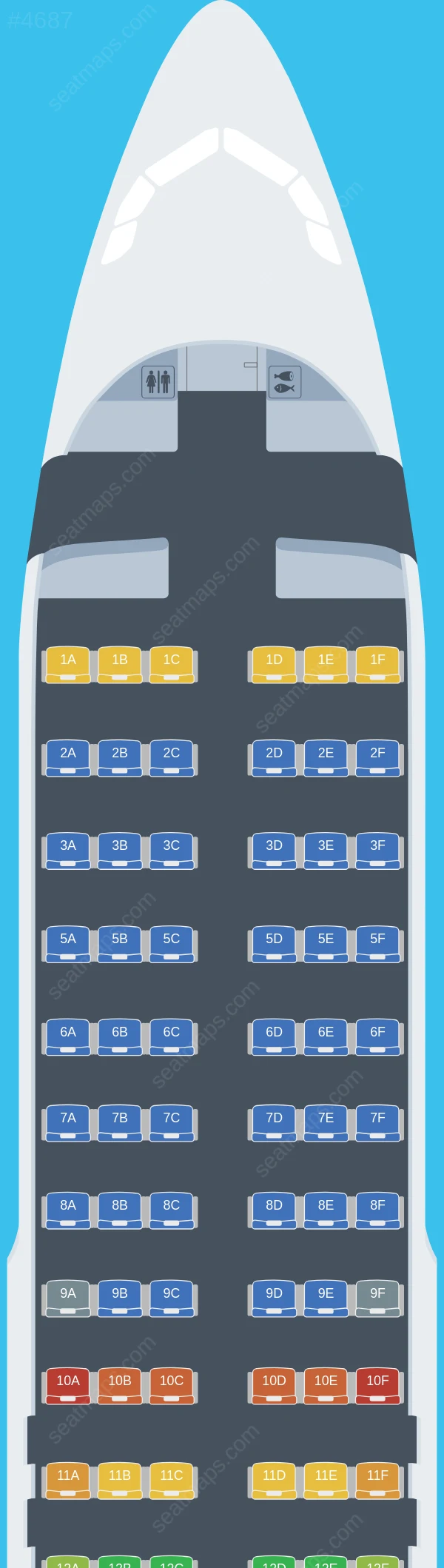 StarFlyer Airbus A320-200 V.2 seatmap preview