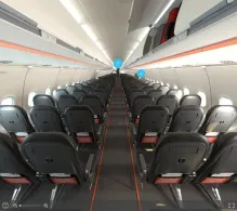 easyJet UK Airbus A321neo seat maps 360 panorama view