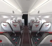 Austrian Airlines Embraer E195 seat maps 360 panorama view