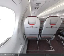Austrian Airlines Embraer E195 seat maps 360 panorama view