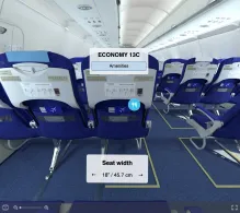 IndiGo Airbus A320neo V.1 seat maps 360 panorama view